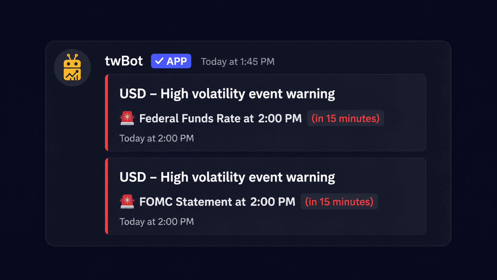 Calendar reminders, event notifications